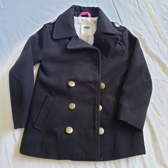 Euc old navy girls pea coat size 5 black - Picture 2 of 7